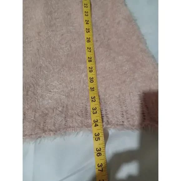 Venus Soft & Fluffy Cozy Knit Barbie Core Dinner Party Mini Sweater Dress Sz M - Picture 8 of 10